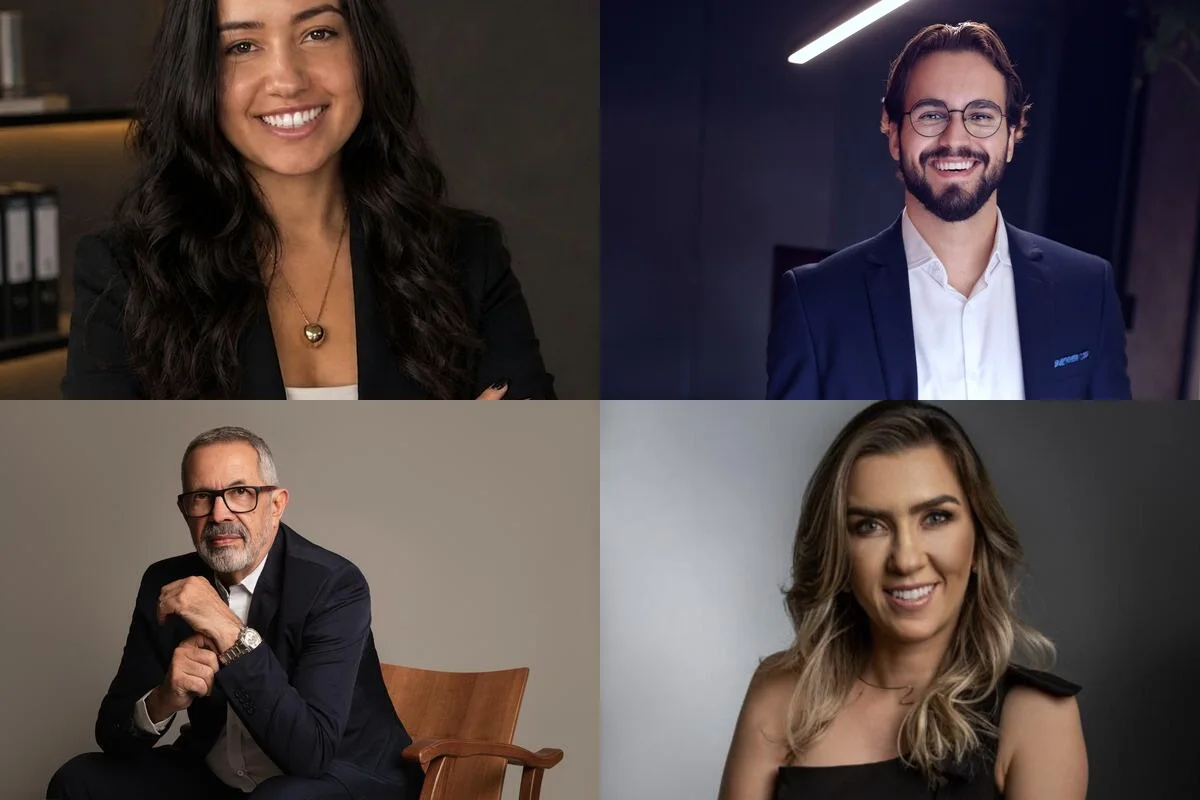 Heloísa Carvalho, Jhonatan Cruz, Roosevelt Rezende e Polyana Martins, empresários da rede em Goiás